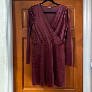 Velvet long sleeve dress